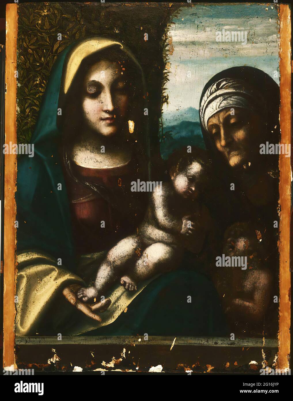 Antonio Allegri, Dit Correggio - Vergine col Bambino con Santa Elisabetta e il giovane San Giovanni Battista Foto Stock