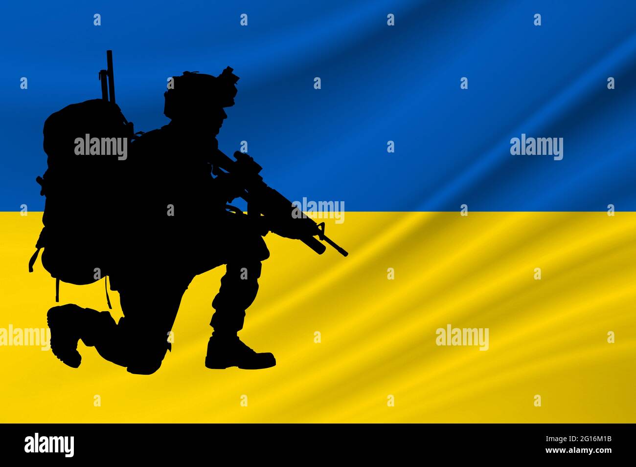 Giorno dell'indipendenza Ucraina. Militare dell'Ucraina. Giorno della memoria dei soldati caduti Ucraina. Foto Stock