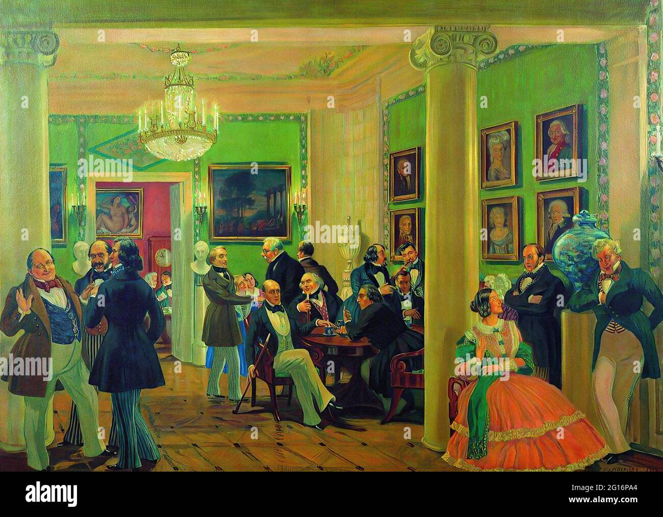 Boris Koustodiev - in soggiorno Mosca 1840 S 1912 Foto Stock