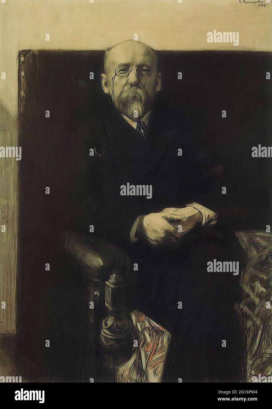 Boris Koustodiev - Ritratto F K Sologub 1907 Foto Stock