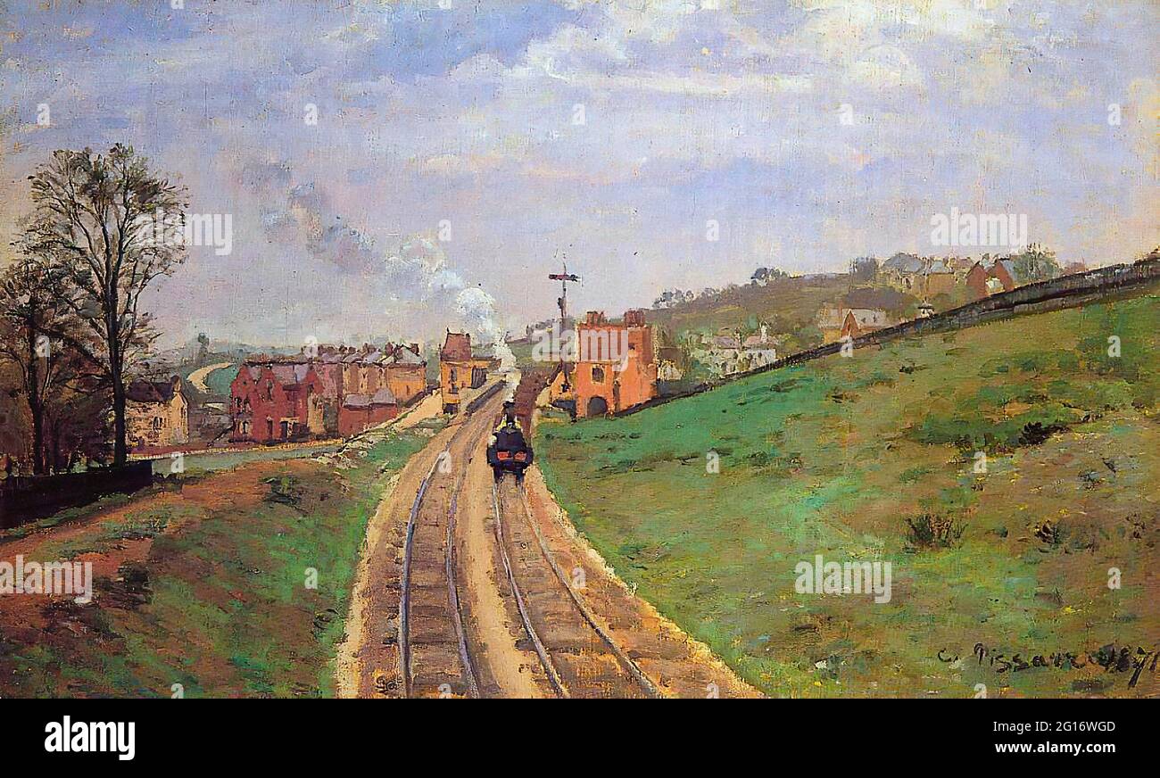 Camille Pissarro - Lordship Lane Station Dulwich 1871 Foto Stock