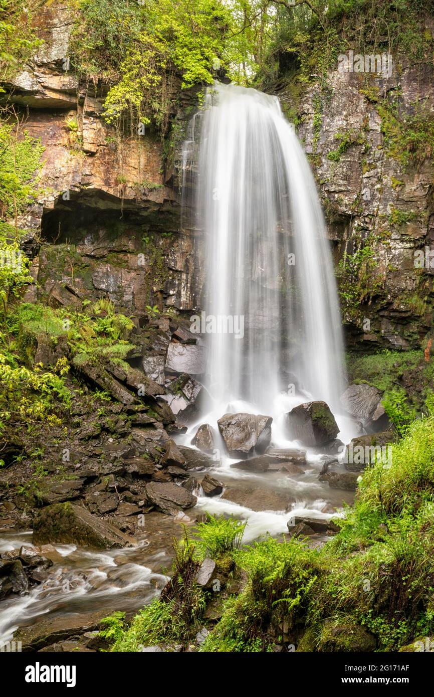 La cascata nel Galles del Sud Foto Stock