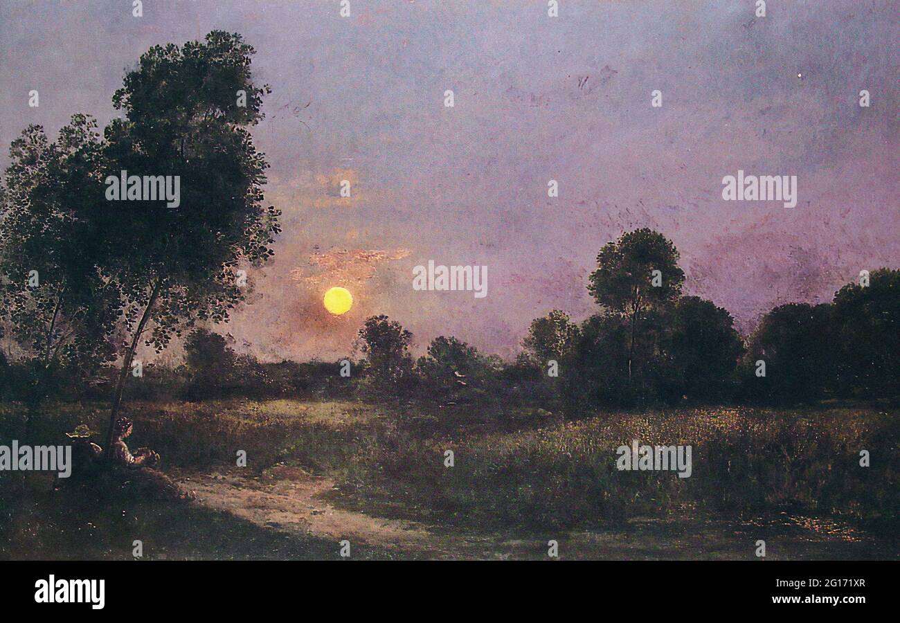 Charles-François Daubigny - non identificato Foto Stock