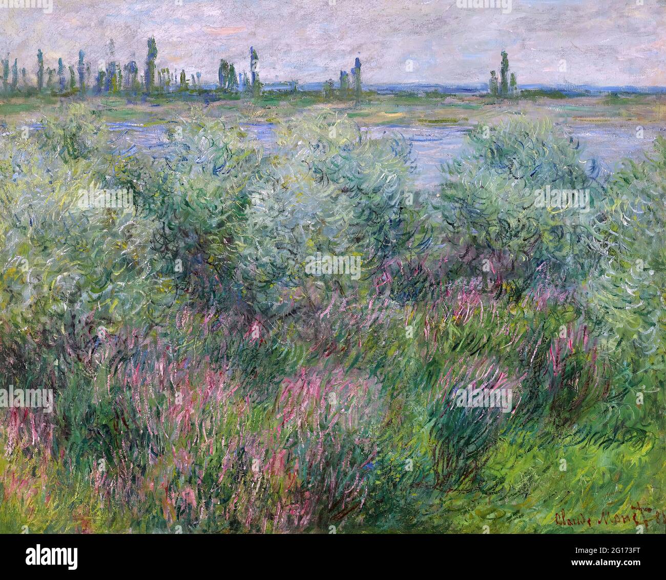 Claude Monet - Berges De la Seine PRS De Vtheuil Foto Stock