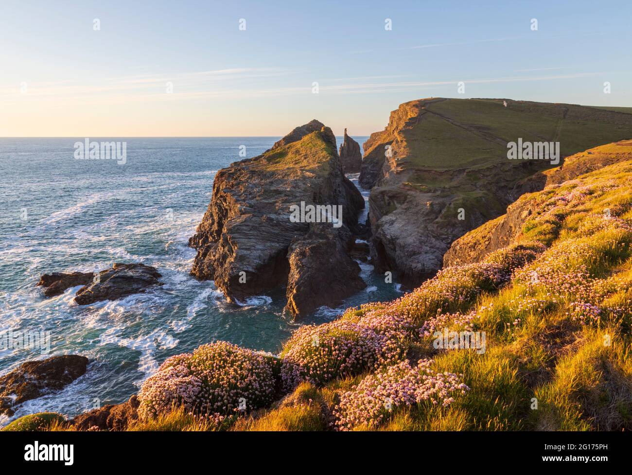Gunver Head Sunset Foto Stock