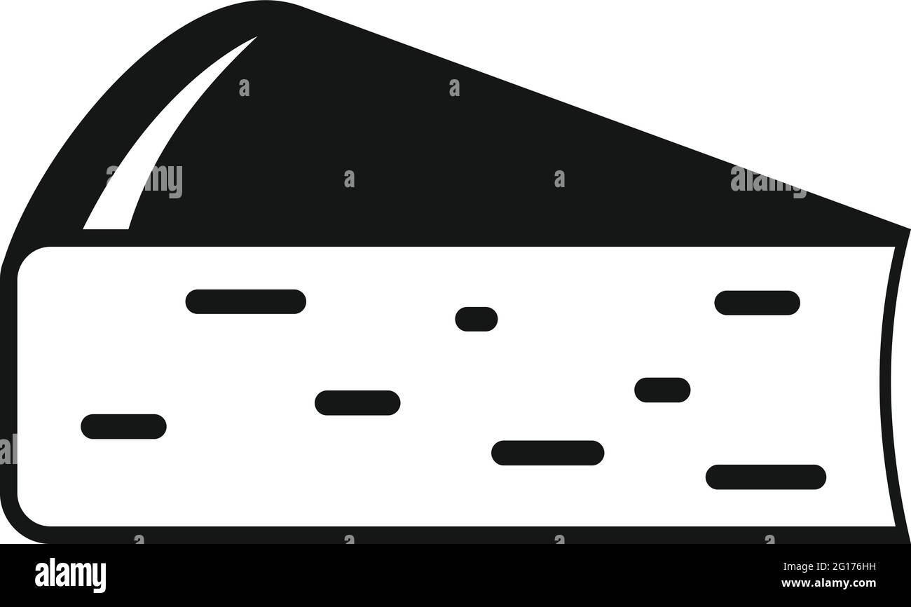 Icona di formaggio morbido, stile semplice Illustrazione Vettoriale