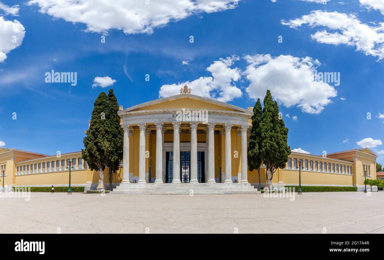 Palazzo Zappeion, edificio storico ad Atene, in Grecia, che fu la sede dei 1° Giochi Olimpici moderni (1896), e da allora luogo di eventi culturali. Foto Stock