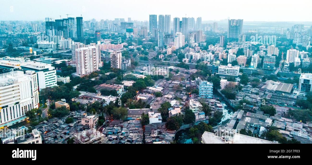 Goregaon è un sobborgo della città di Mumbai, nel distretto suburbano di Mumbai in India. Foto Stock