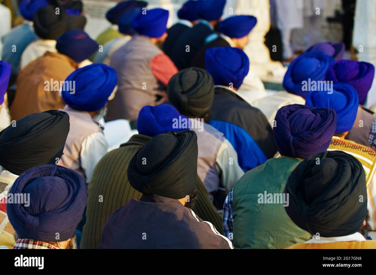 India, Penjab, Amritsar, Harmandir Sahib (Tempio d'oro), centro spirituale e culturale della religione Sikh Foto Stock