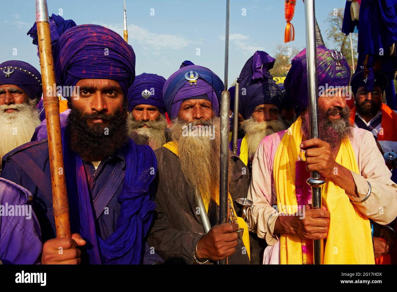 India, Punjab, Anandpur Sahib, Hola Mohalla festival della comunità Sikh Foto Stock