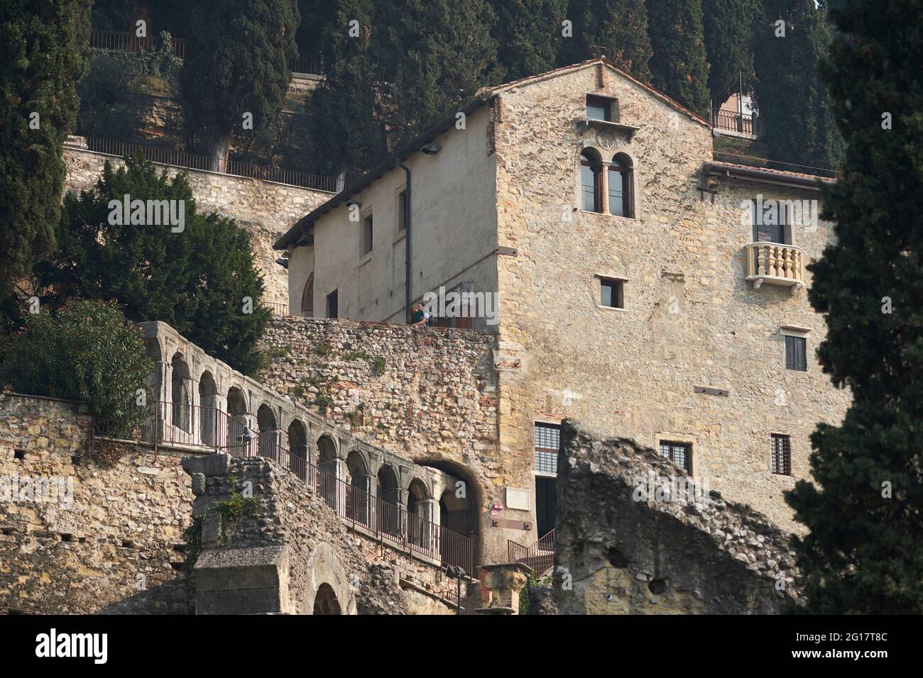 Edificio di antica architettura romana, Verona, Italia, 2017 Foto Stock