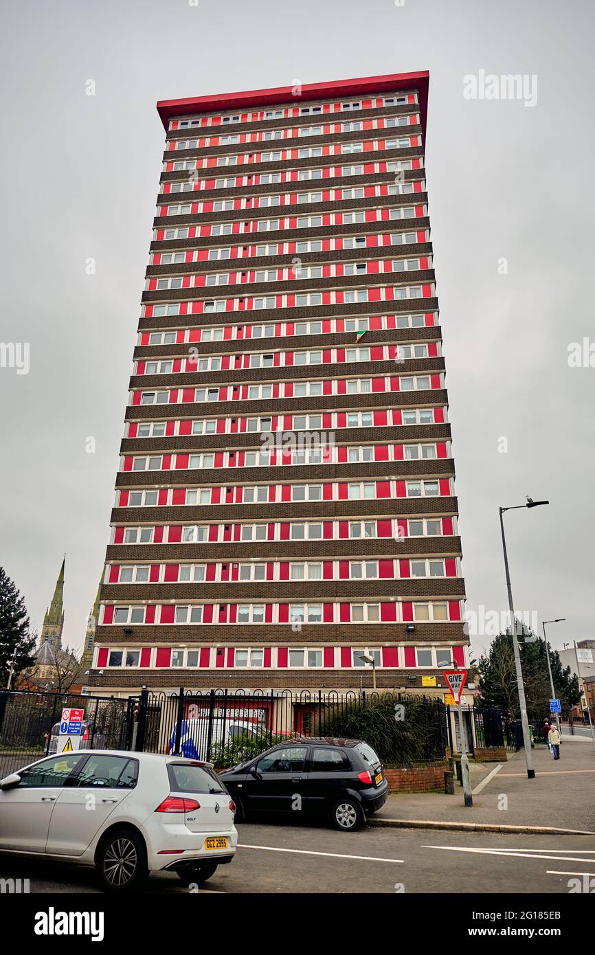 Storica Torre Divis avamposto, Belfast, Irlanda del Nord, Regno Unito, 2018 Foto Stock