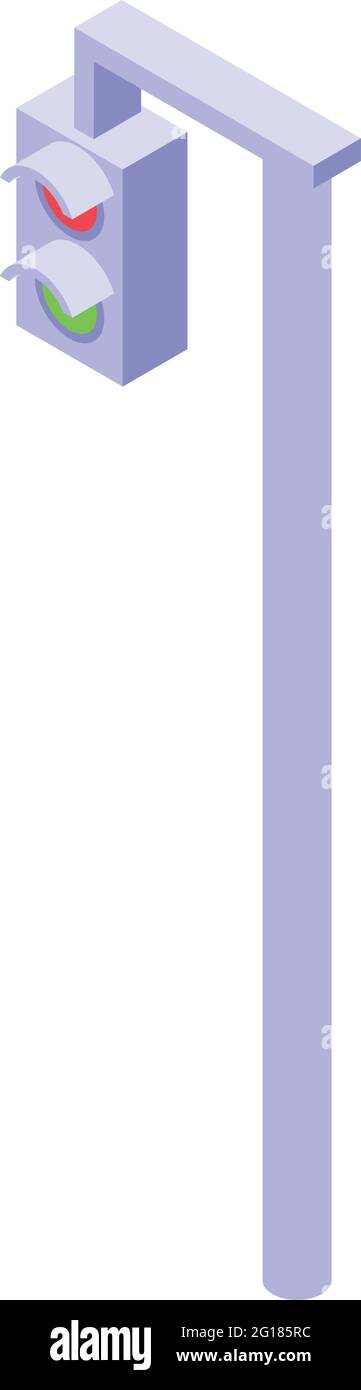 Icona del semaforo del parcheggio a pagamento. Isometrica del vettore di luce di parcheggio a pagamento per il web design isolato su sfondo bianco Illustrazione Vettoriale