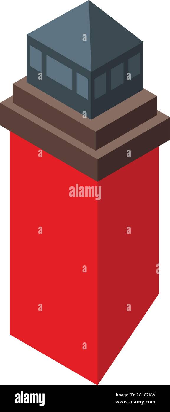 Icona Home Chimney. Isometrica di Home icona vettore camino per web design isolato su sfondo bianco Illustrazione Vettoriale