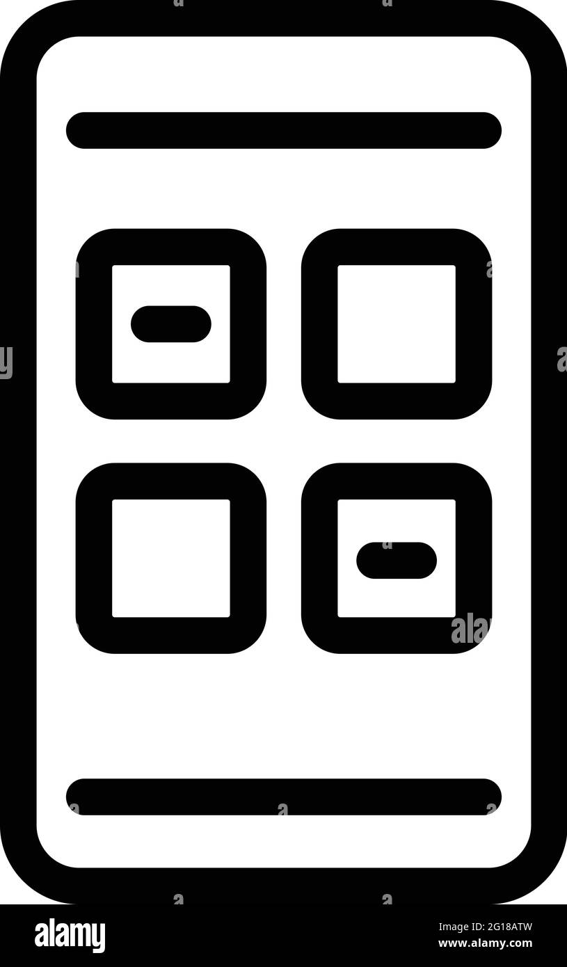 Icona della blacklist del telefono. Contorno Telefono blacklist icona vettore per web design isolato su sfondo bianco Illustrazione Vettoriale