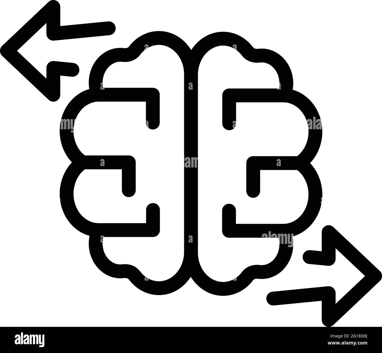 Icona discussione brainstorming. Contorno icona del vettore di discussione Brainstorming per il web design isolato su sfondo bianco Illustrazione Vettoriale