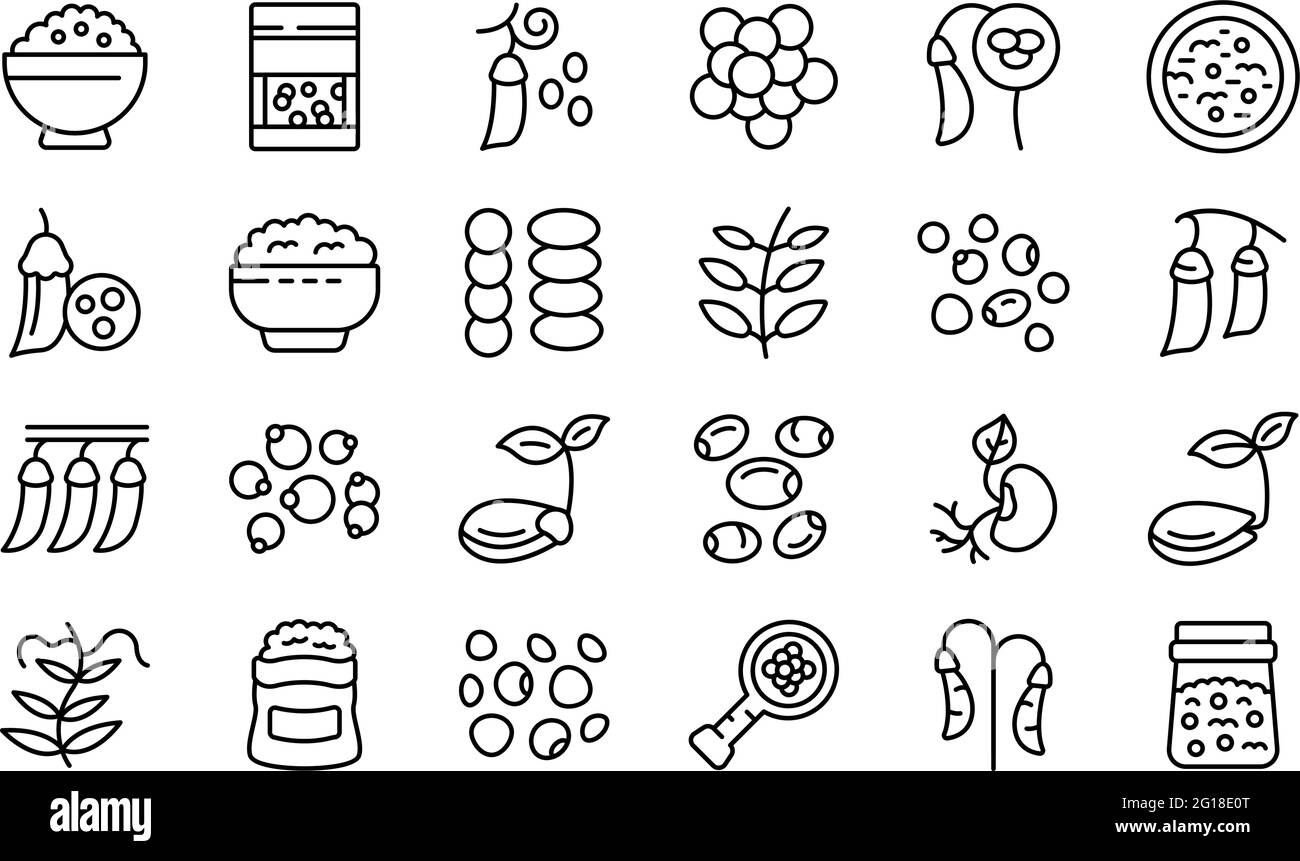 Icona lenticchia. Icona vettoriale di lenticchie per il web design isolato su sfondo bianco Illustrazione Vettoriale