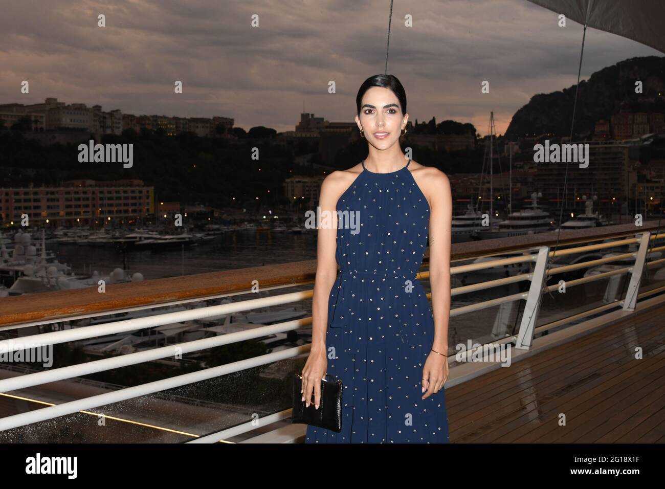 Montecarlo Fil Festival - cena di gala presso lo Yachting Club. Nella foto: Rocío Muñoz Morales Foto Stock