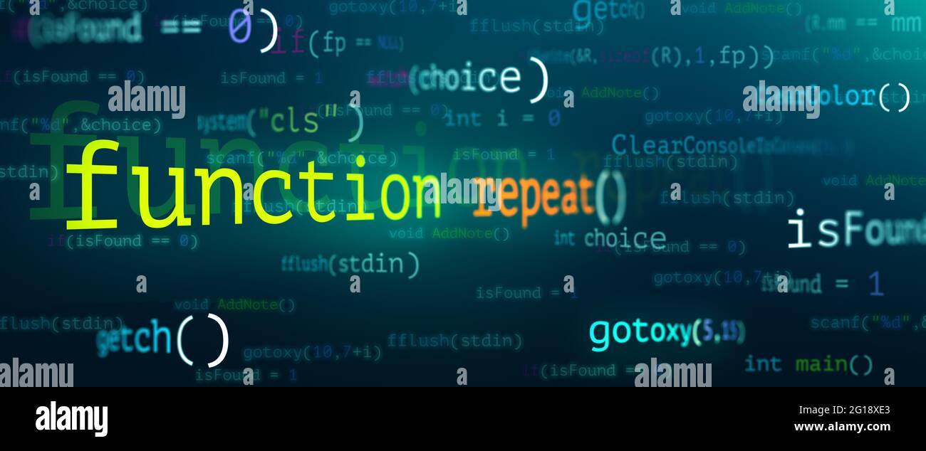 Astratto tecnologia moderna dello sviluppatore di schermo di codice di programmazione. C linguaggio di programmazione di script per computer e background tecnologico del software. Foto Stock