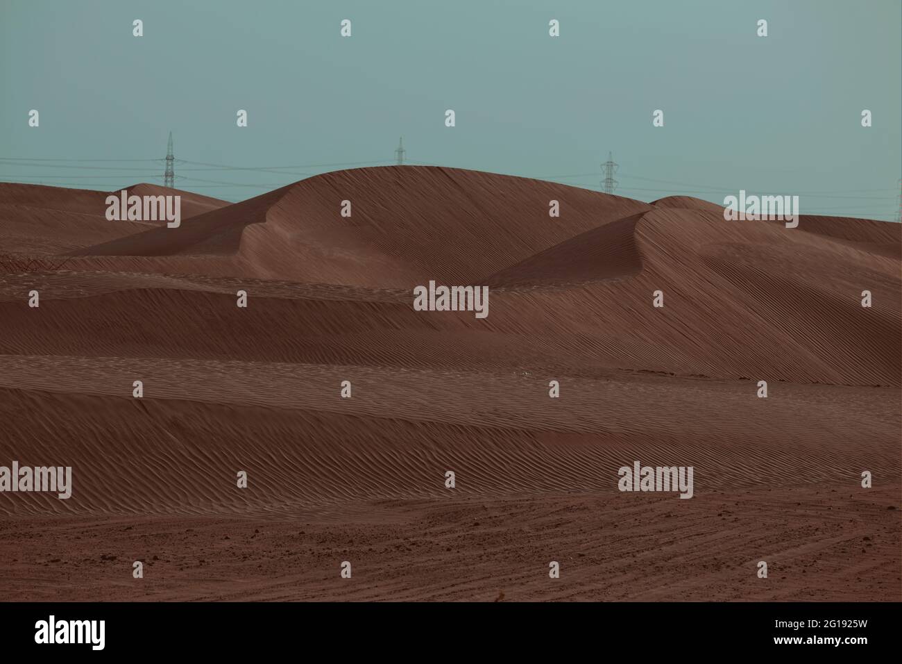 Splendida vista sulle dune di sabbia del deserto arabo dall'arabia saudita Foto Stock