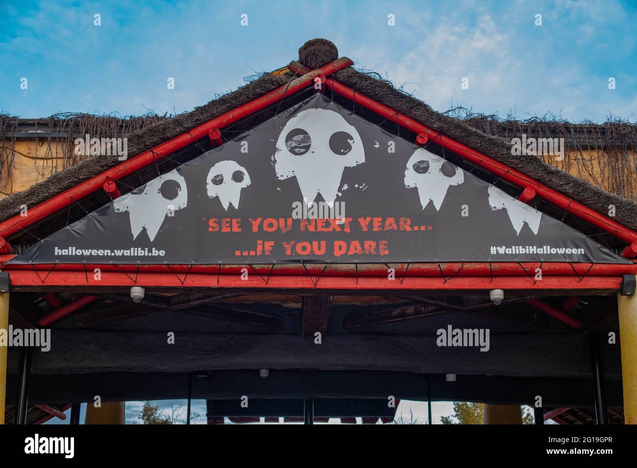 Halloween a Walibi Belgio Foto Stock