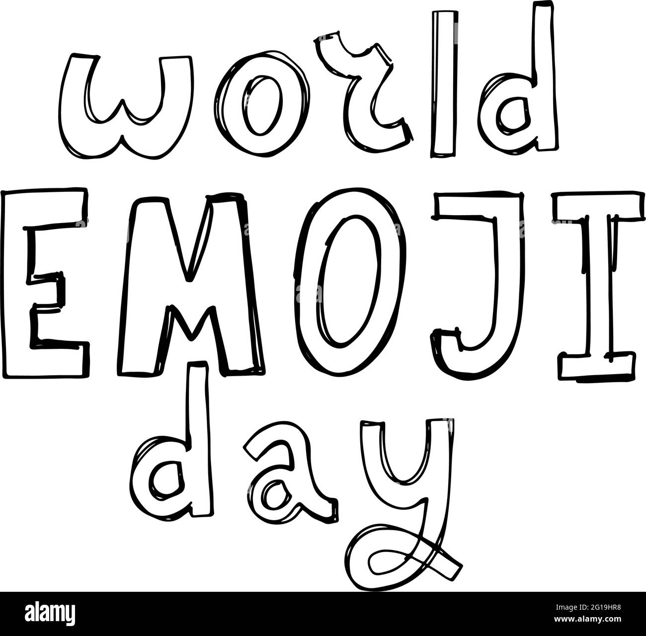 World Emoji Day Template Design vettoriale Illustrazione Vettoriale