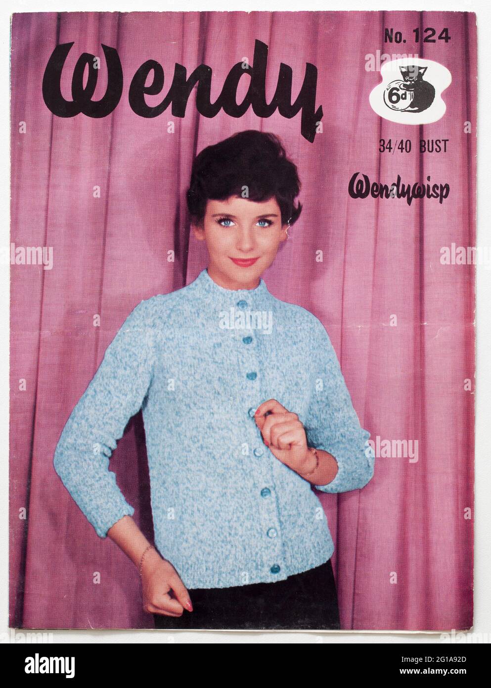 Brochure vintage Wendy Knitting Pattern Foto Stock