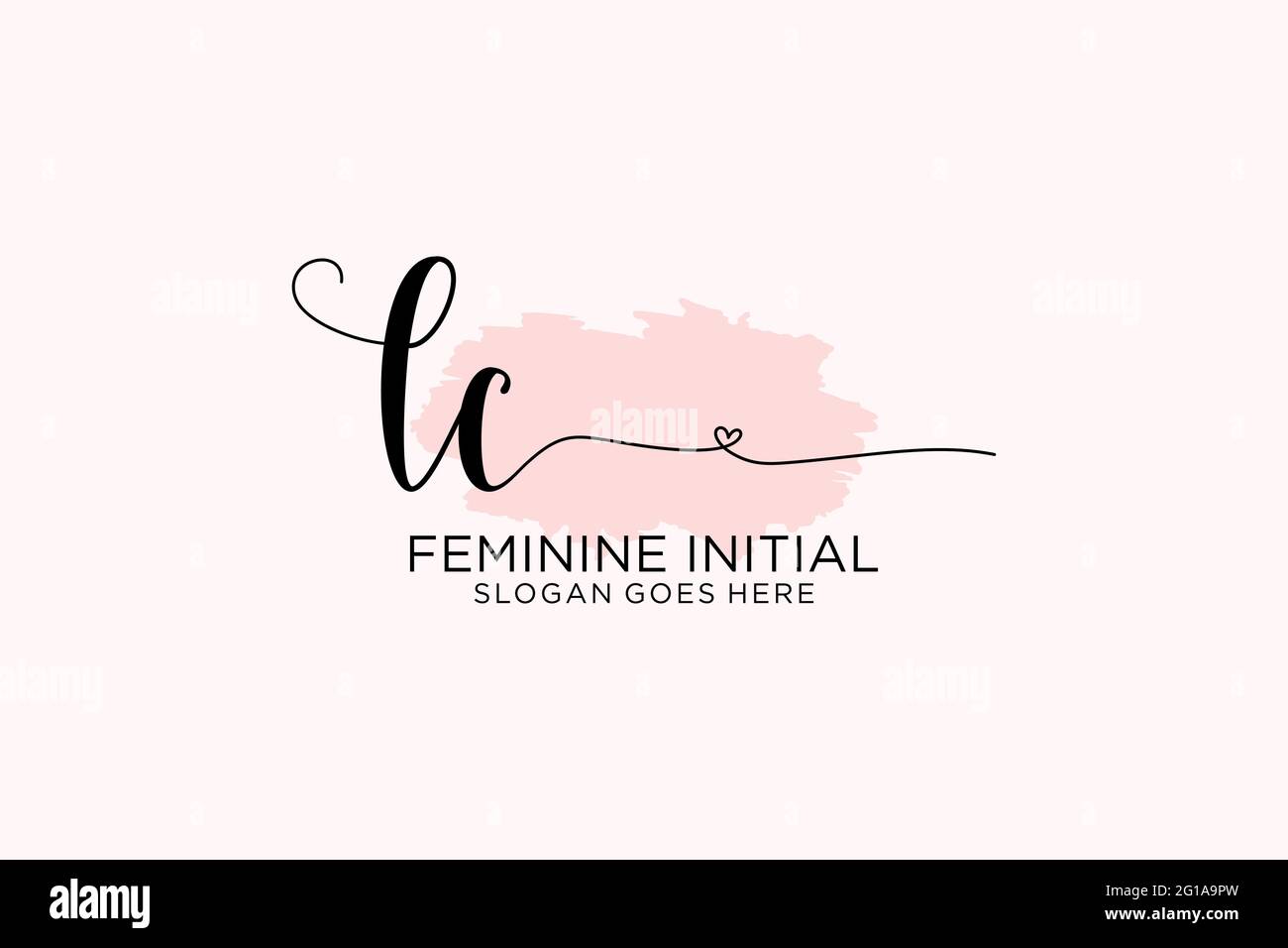 LC beauty monogramma ed elegante logo design scritta a mano logo di firma iniziale, matrimonio, moda, floreale e botanico con modello creativo. Illustrazione Vettoriale