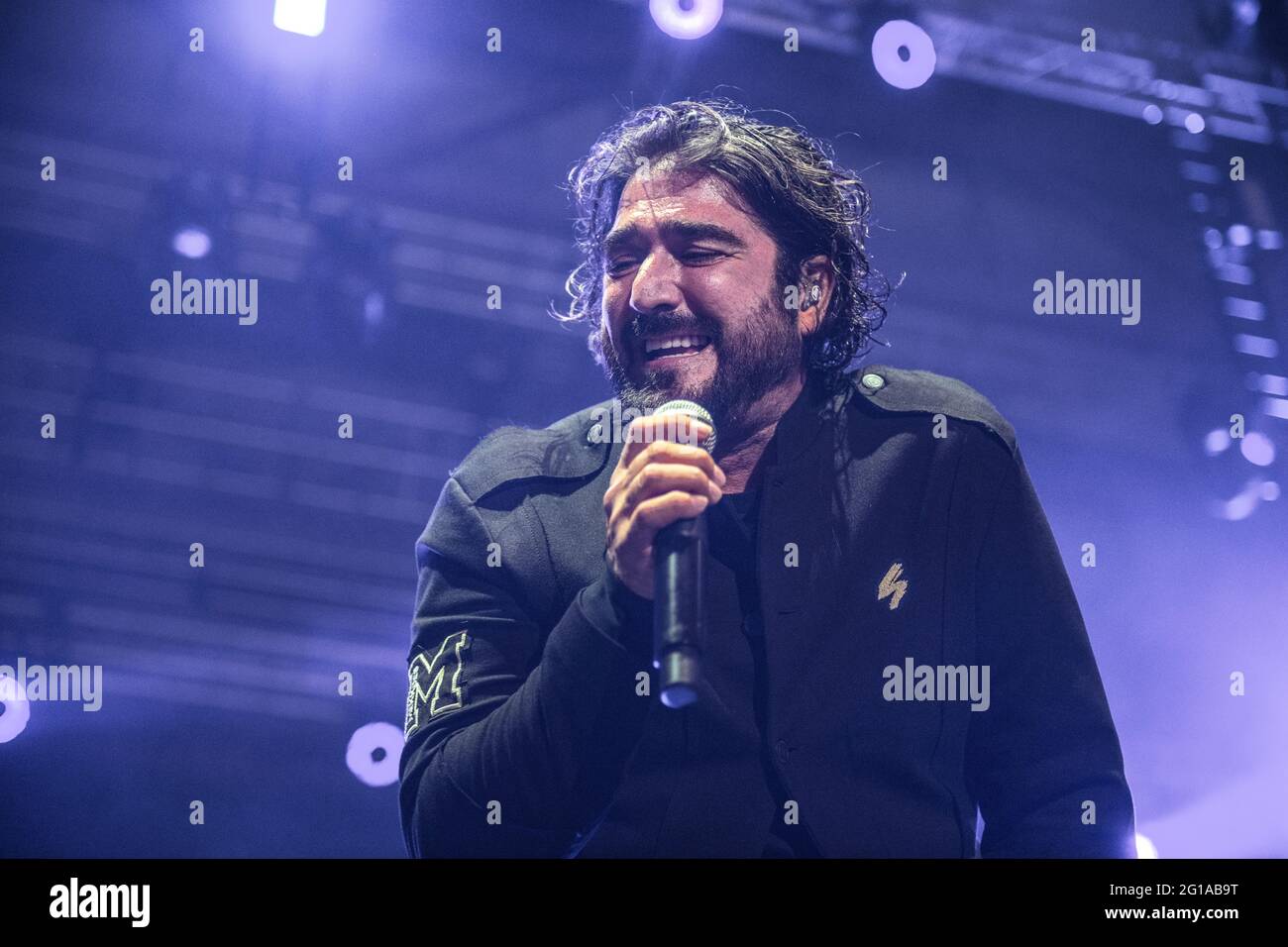 Antonio Orozco si esibisce al Sant Jordi Club, Barcellona, 28 maggio. 2021. Fotografo: ALE Espaliat Foto Stock