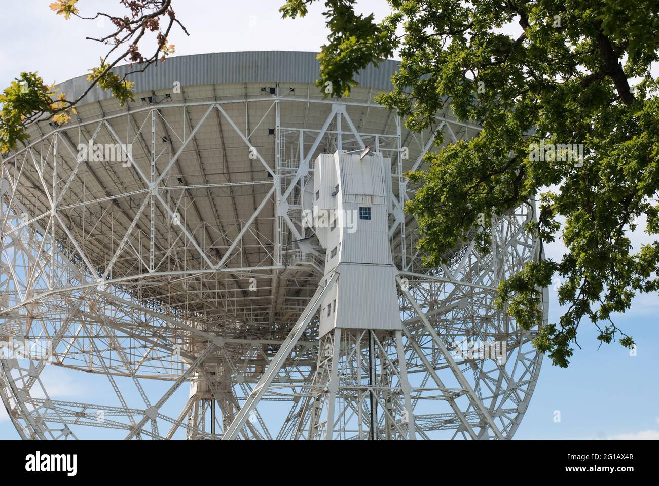 Jodrell Bank, Lovell radio telescope, Cheshire Foto Stock