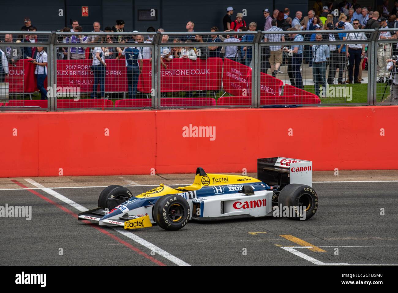 Il campionato volenteroso F1 Car Williams FW11 Honda Silverstone Foto Stock