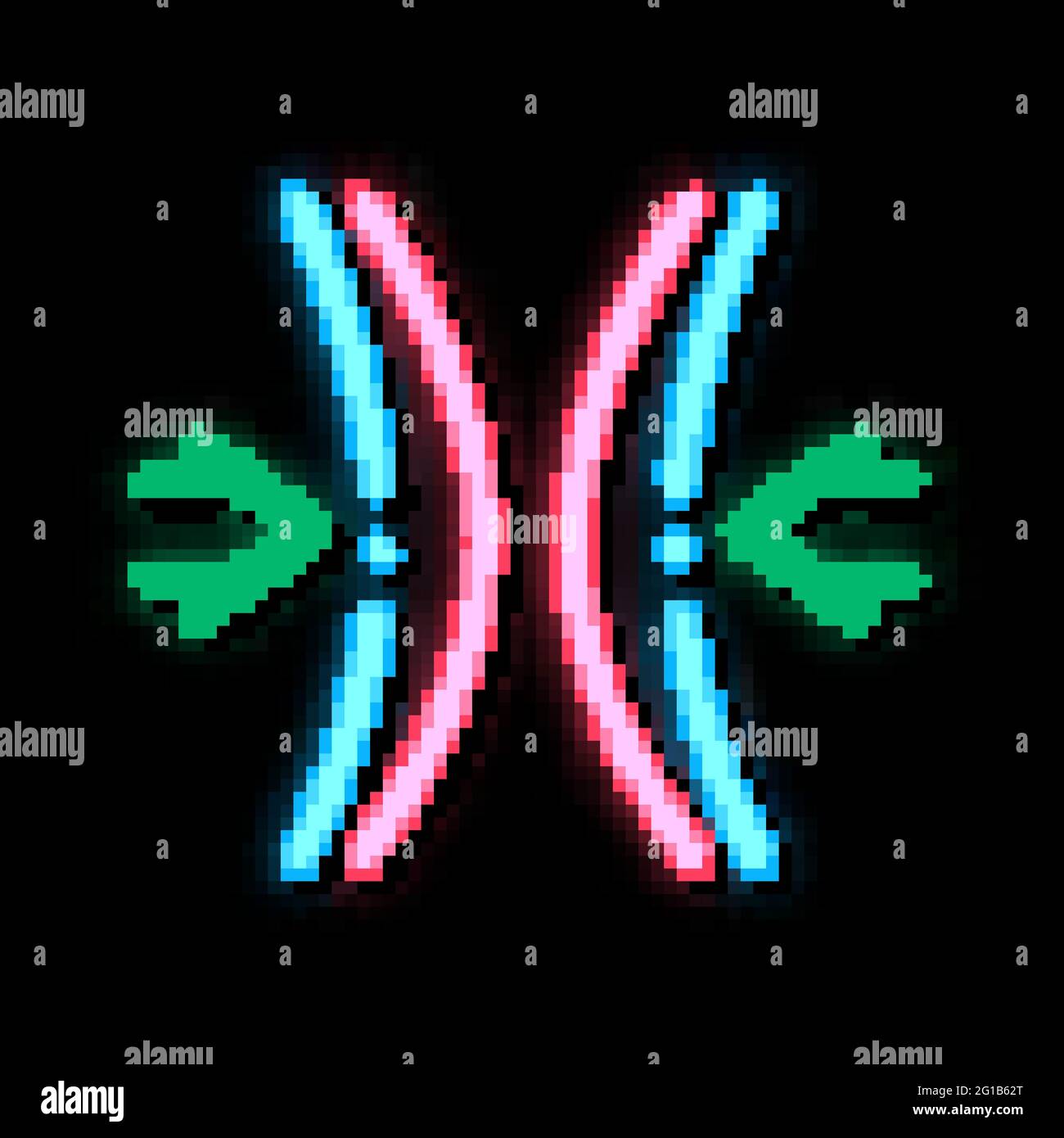 Immagine dell'icona del bagliore al neon dei cavi vocali del blocco Illustrazione Vettoriale