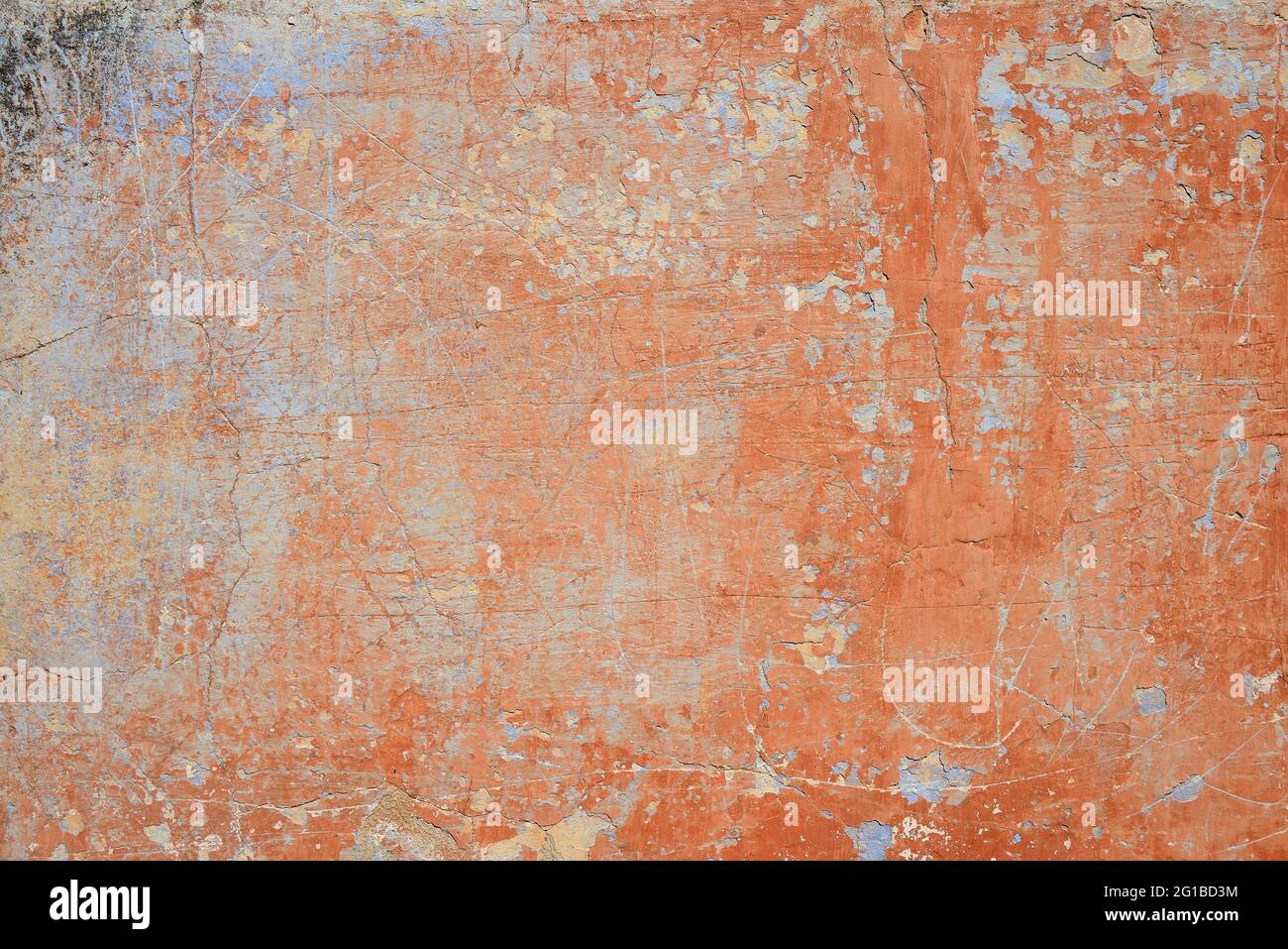 Vecchio sfondo colorato stucco parete texture. Foto Stock
