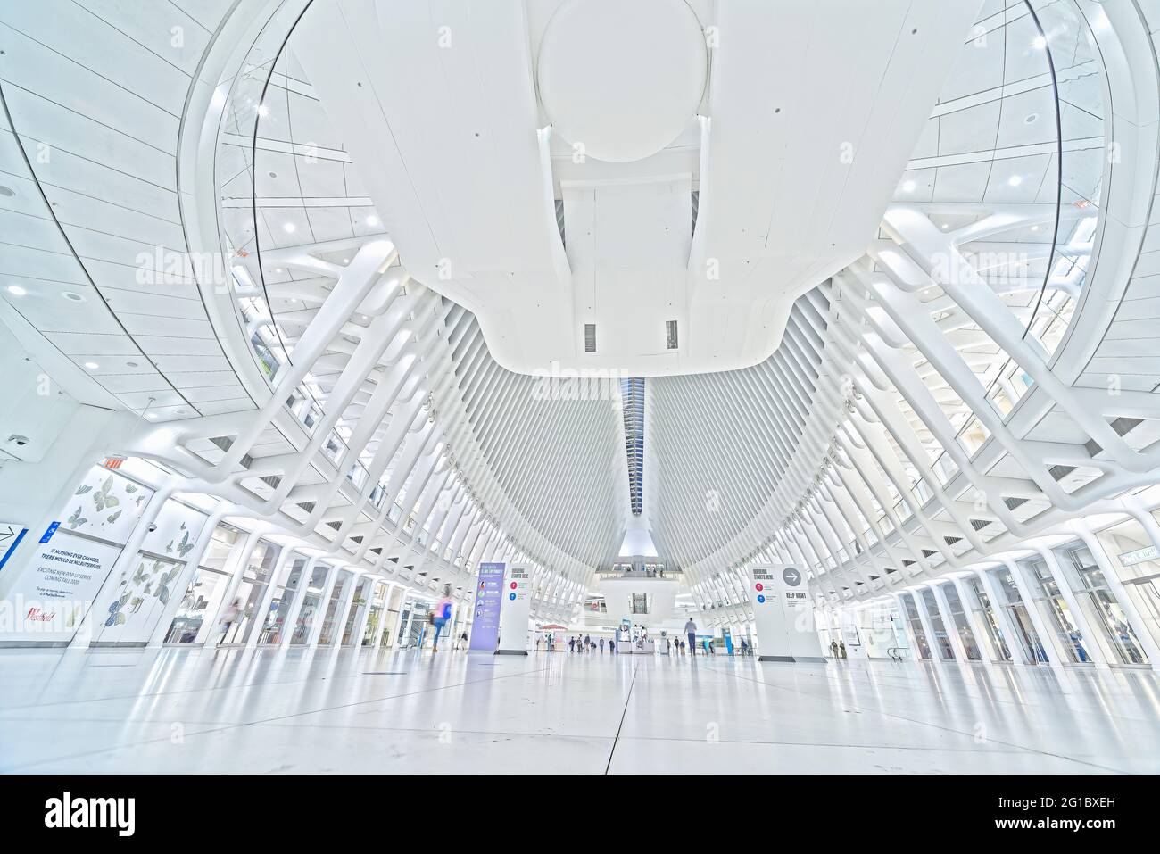 Stazione ferroviaria di Oculus World Trace Center Foto Stock