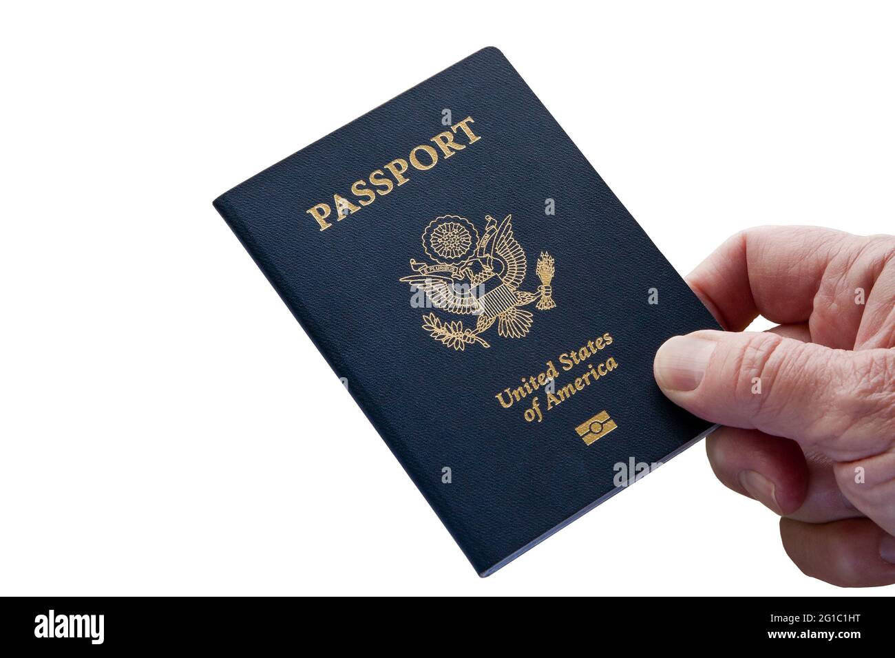 Primo piano del passaporto degli Stati Uniti d'America Foto Stock