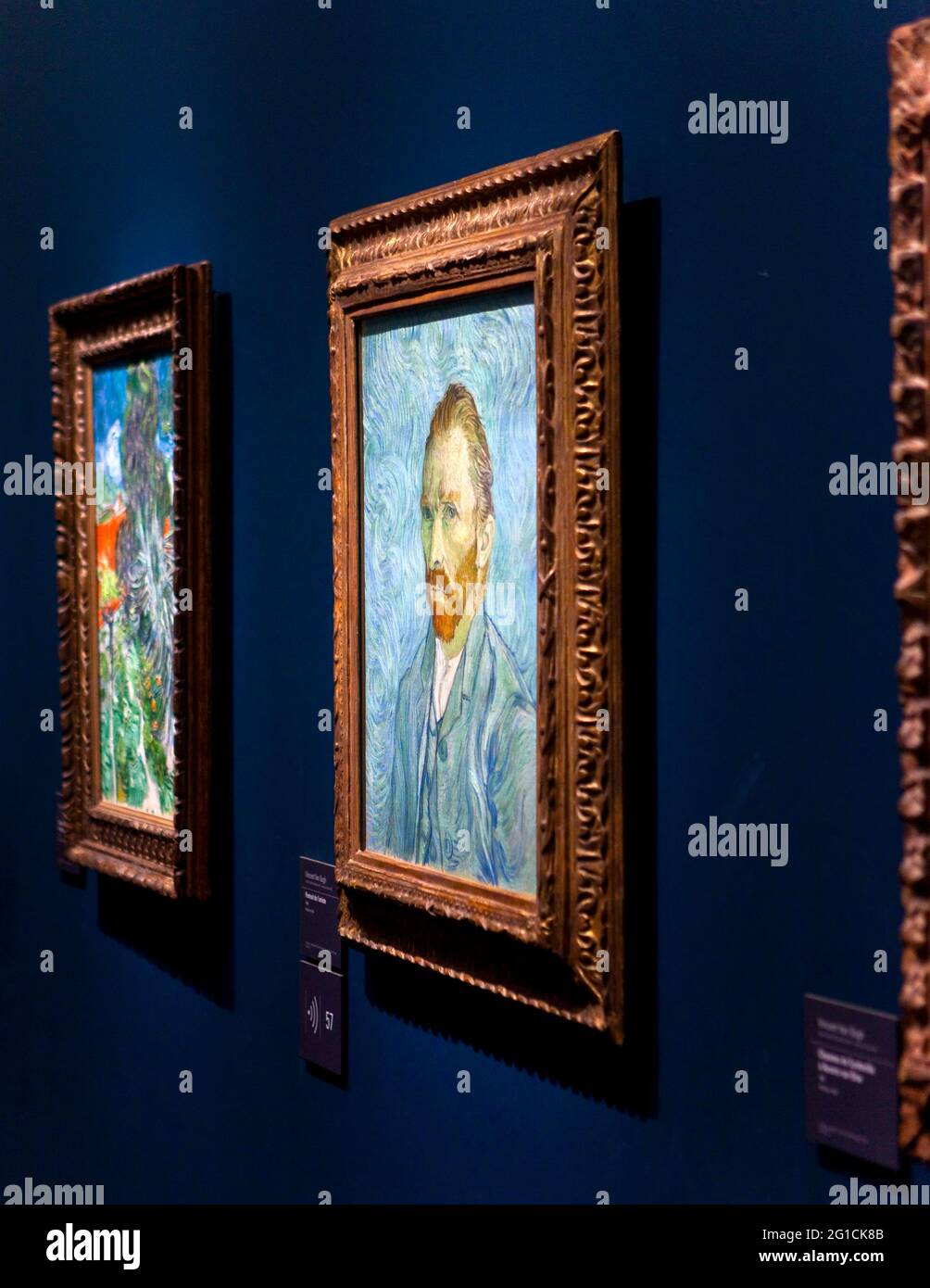Autoritratto di Vincent Van Gogh al Musee D'Orsay, Parigi Foto Stock