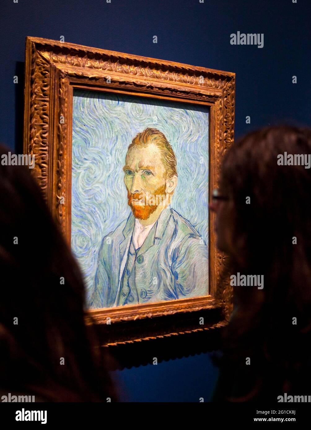 Autoritratto di Vincent Van Gogh al Musee D'Orsay, Parigi Foto Stock