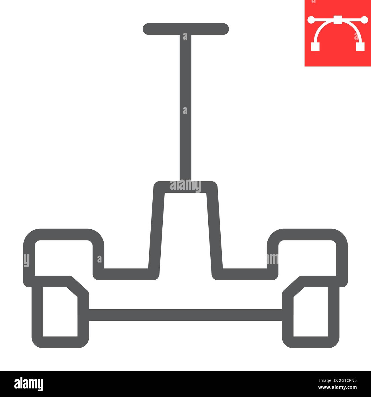 Icona della linea di hoverboard Illustrazione Vettoriale