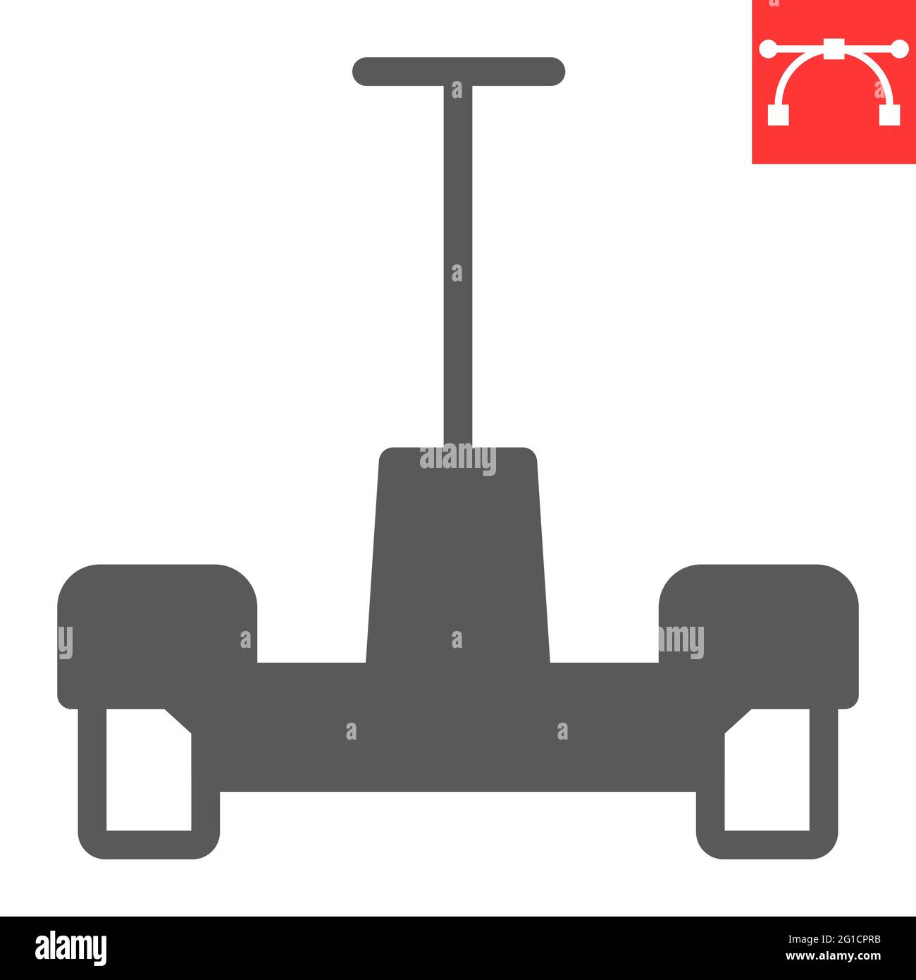 Icona glifo di hoverboard Illustrazione Vettoriale