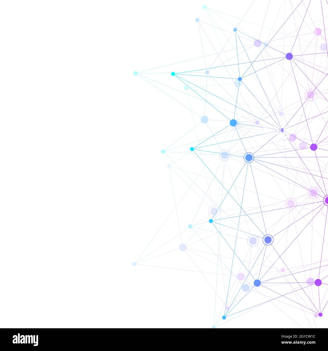 Connessioni di rete globali con punti e linee. Sfondo a reticolo. Struttura di connessione astratta. Sfondo dello spazio poligonale, illustrazione Foto Stock