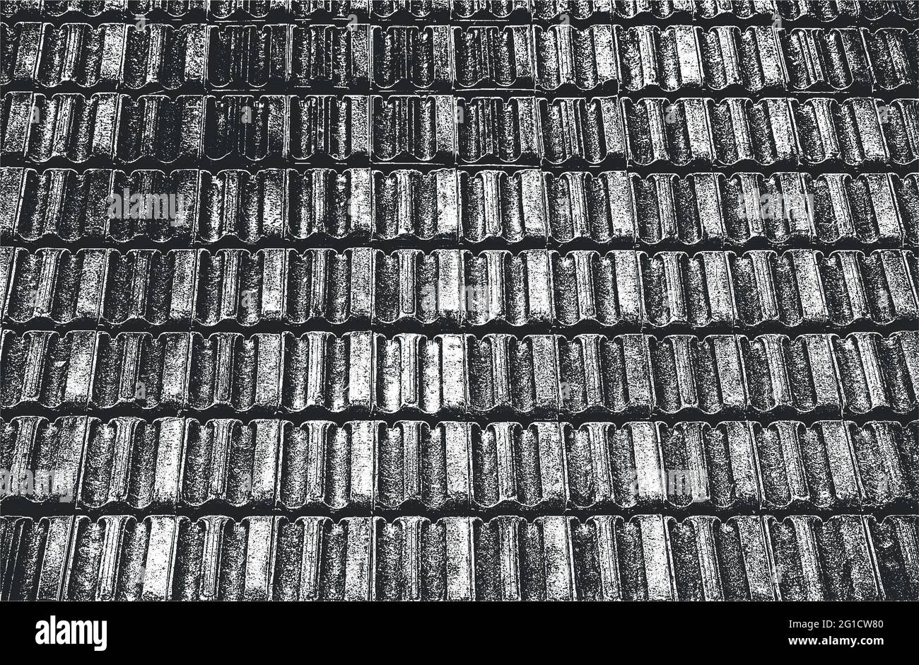 Struttura ricurvi di piastrelle in ceramica, mosaico, pietre da pavimentazione con ornamento. Sfondo grunge. Illustrazione vettoriale astratta mezzitoni. Illustrazione Vettoriale