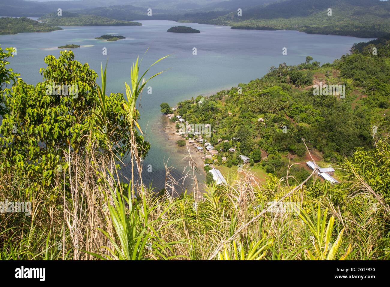 Laguna di Marovo nelle Isole Salomone Laguna di Marovo nelle Isole Salomone Foto Stock