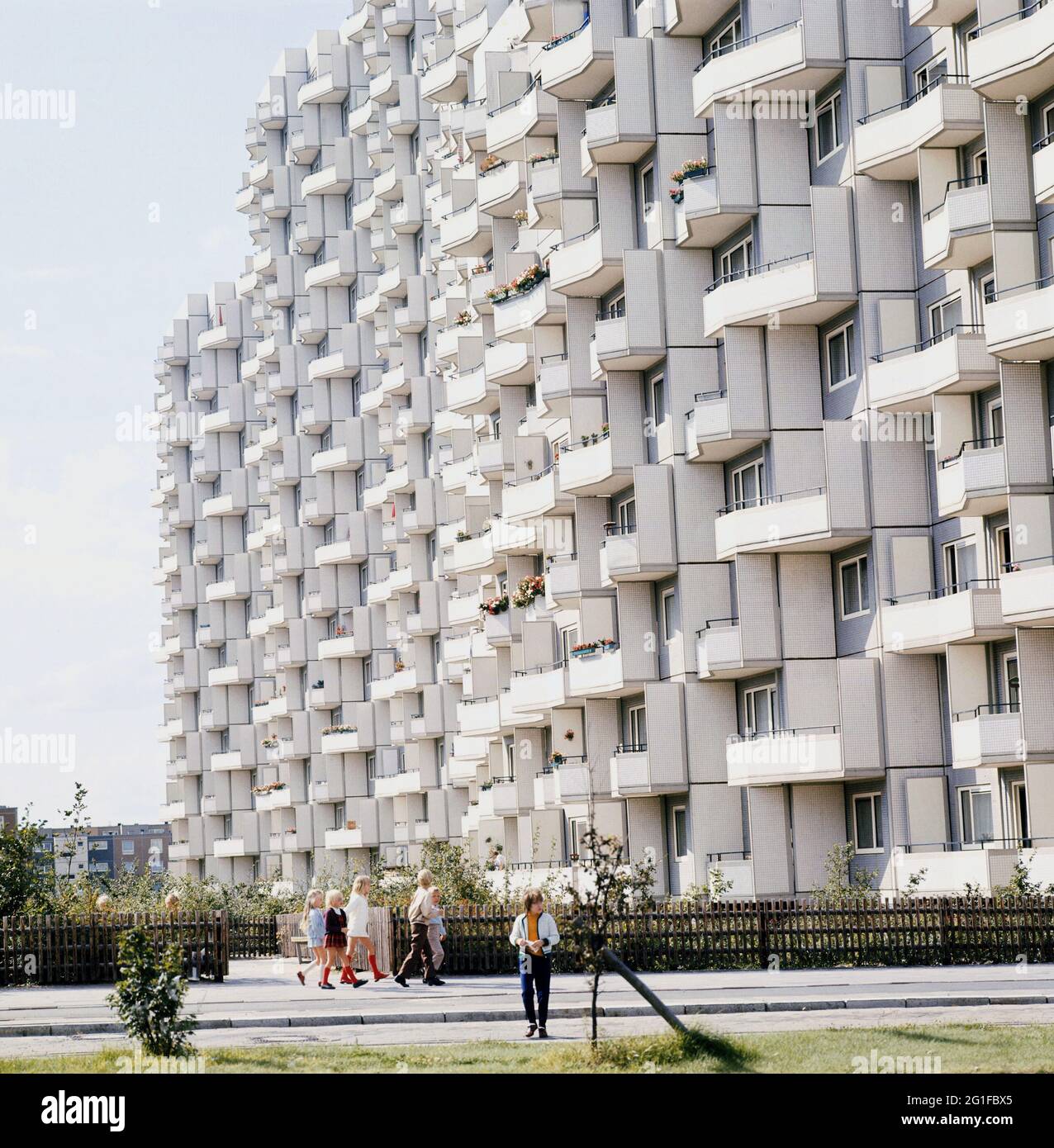 Architettura, edificio a più piani, casa 'Osdorfer nato' ad Amburgo, 1971, DIRITTI-AGGIUNTIVI-AUTORIZZAZIONE-INFORMAZIONI-NON-DISPONIBILI Foto Stock
