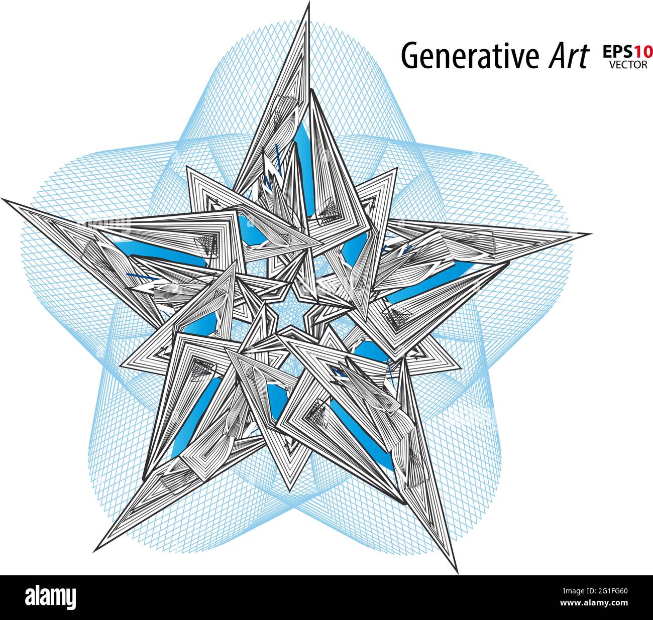 Oggetto di disegno vettoriale astratto generativo dei colori Illustrazione Vettoriale