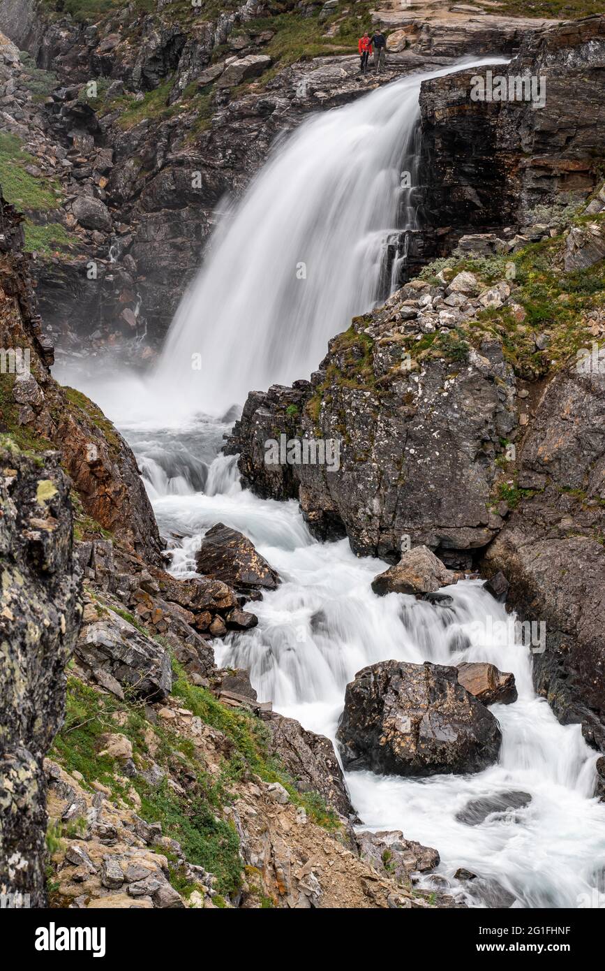 Rjukandefoss, Lofthus, Norvegia Foto Stock