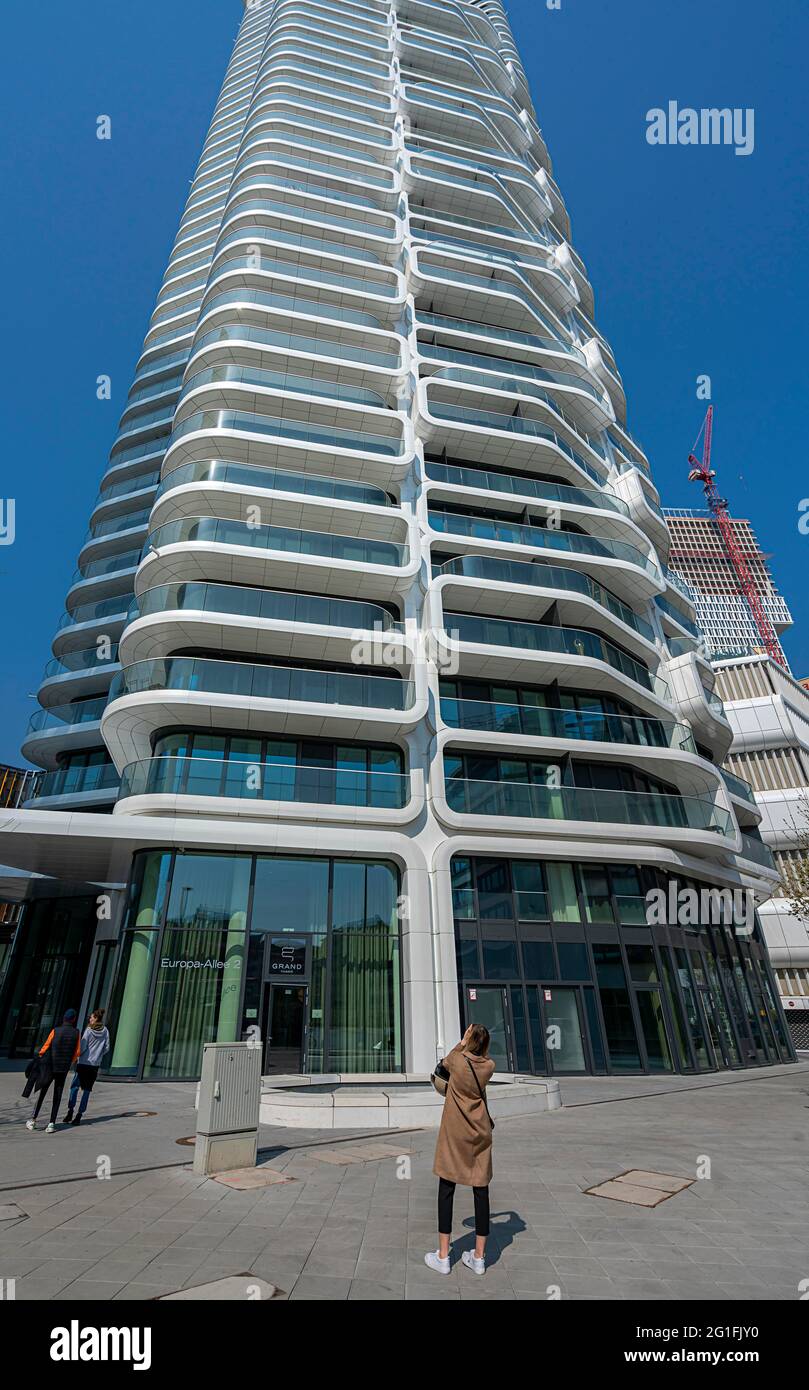 La Grand Tower, primo edificio residenziale in Germania, Francoforte, Assia, Germania Foto Stock