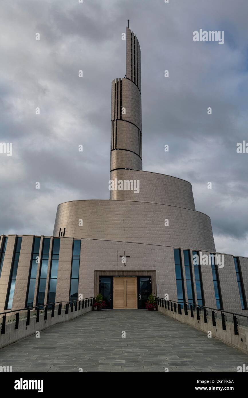 Cattedrale dell'aurora boreale, alta, Norvegia Foto Stock
