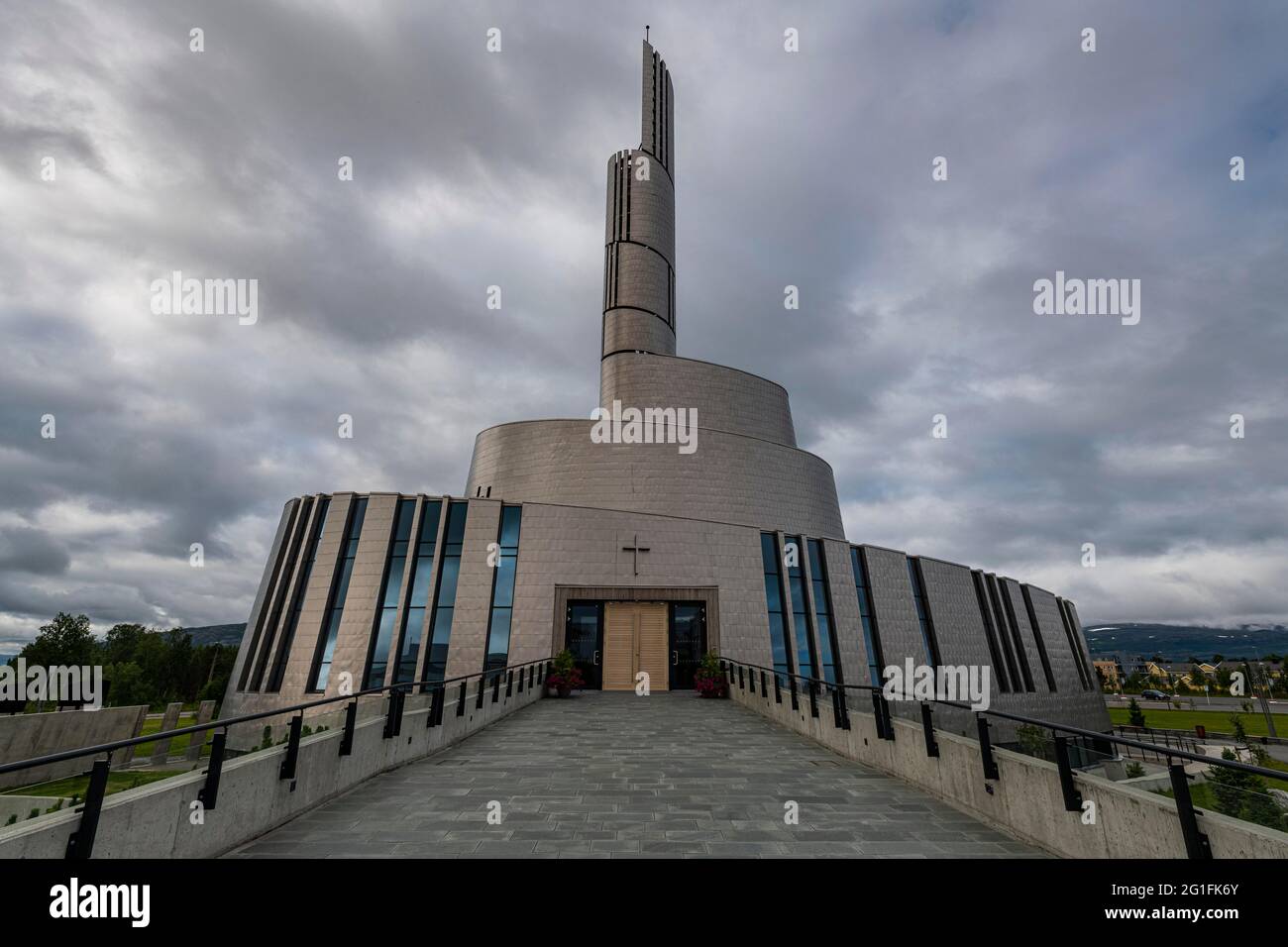 Cattedrale dell'aurora boreale, alta, Norvegia Foto Stock
