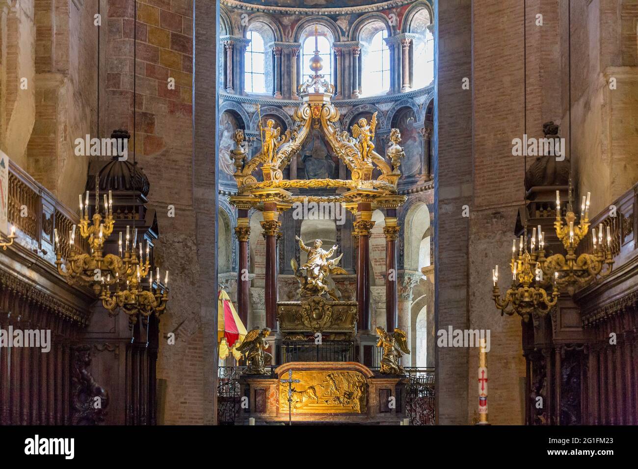 FRANCIA, OCCITANIE. ALTA GARONNA (31) TOLOSA, BASILICA DI SAINT-SERNIN Foto Stock