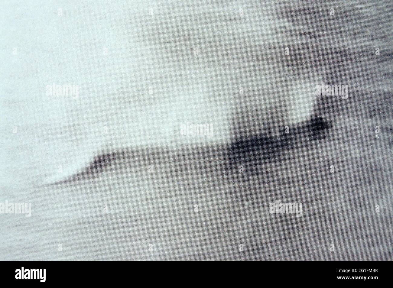 Loch Ness, lago, mostro, mostruosità, Nessie, Fotografia, foto in bianco e nero, foto storica, foto d'archivio, Highlands, Highlands, Scozia Foto Stock